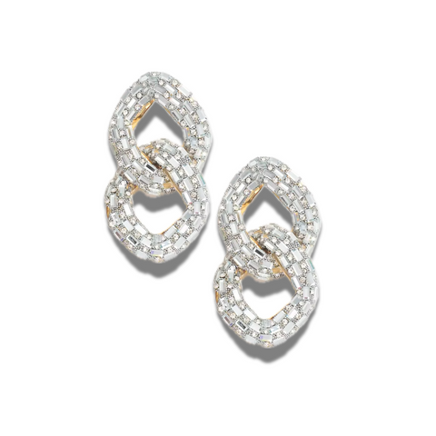 Diva Silver Sequin Chain Dangle Earring