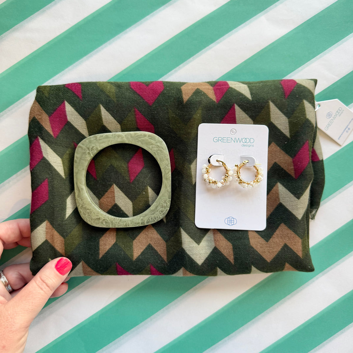 $40 Amelia Green Scarf Bundle