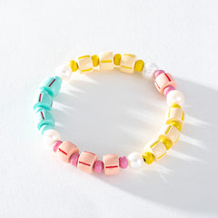 Freshwater Pearl & Colourful Enamel Stacking Bracelet Collection