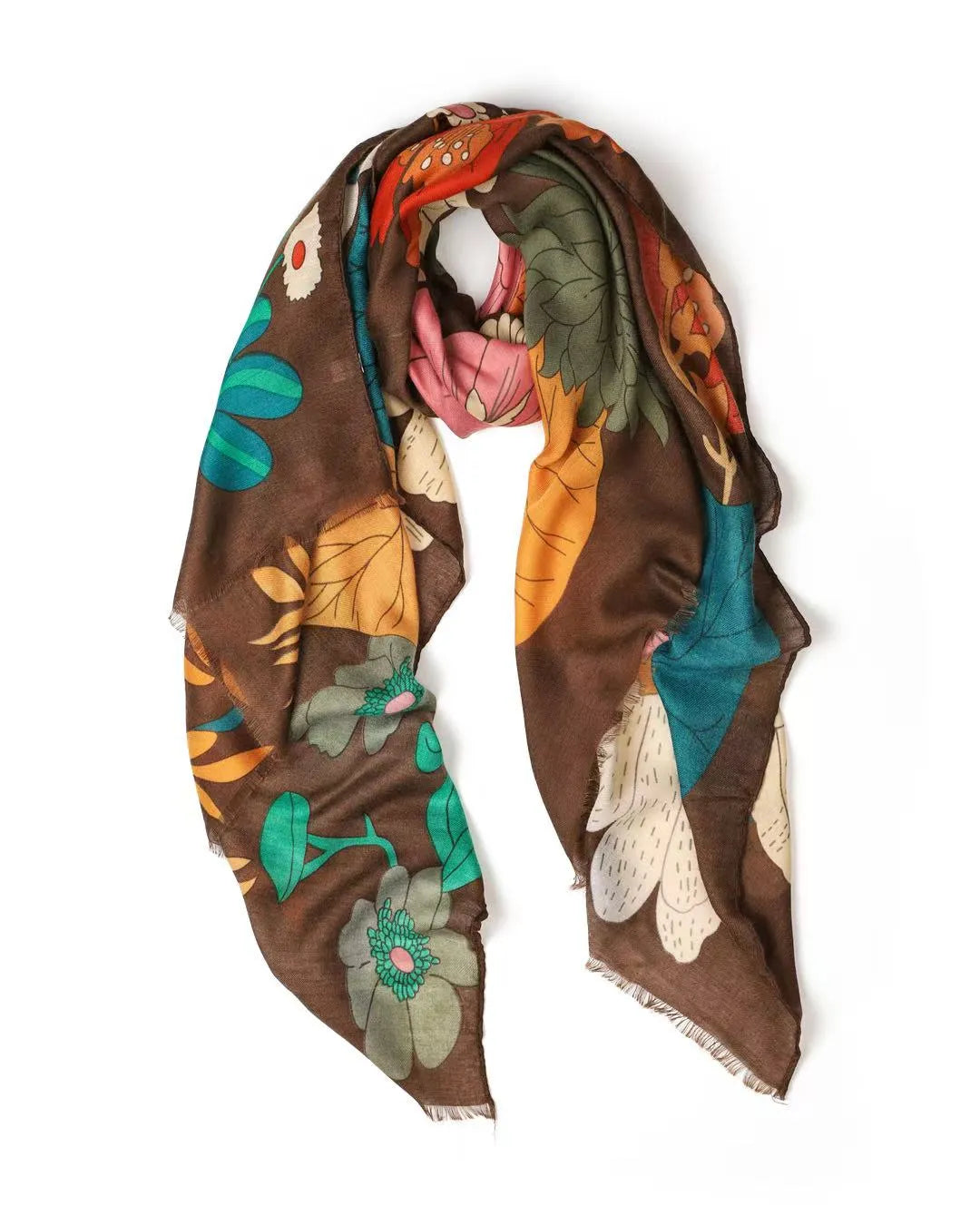 Bella Botanical in Brown Autumn/Winter Scarf