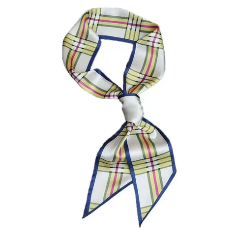Satin Neck Scarves & Bag Ties - Multi Check