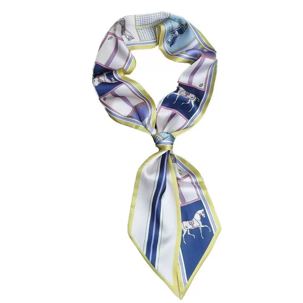 Satin Neck Scarves & Bag Ties - Horsing Around Citrine