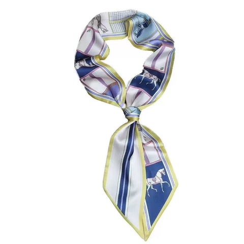 Satin Neck Scarves & Bag Ties - Horsing Around Citrine