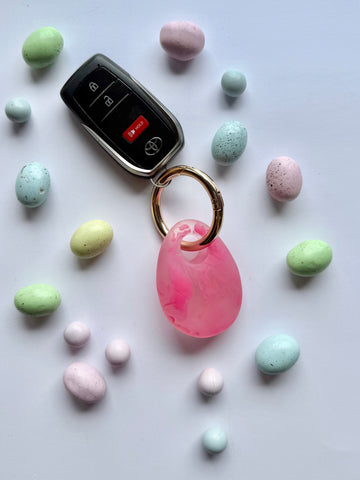 Egg Charm Resin Keyrings