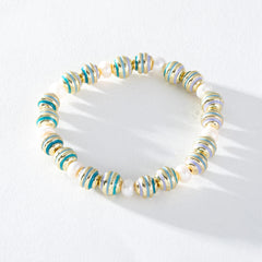 Freshwater Pearl & Enamel Stacking Bracelet Collection