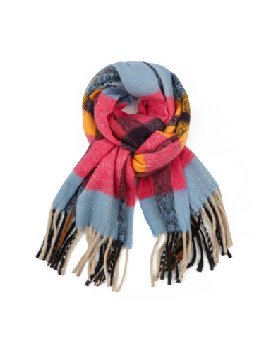 Charlie Chequered Winter Scarf in Brights