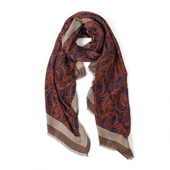 Debbie Paisley in Rust Autumn/Winter Scarf