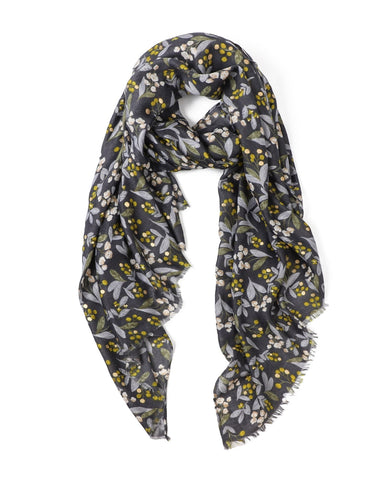 Cally Floral in Grey Autumn/Winter Scarf