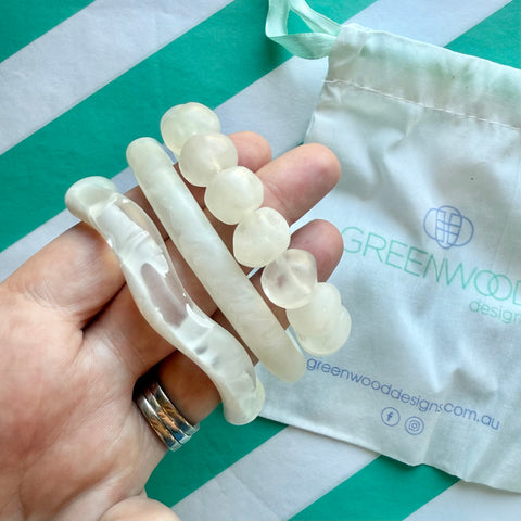 $25 White Bracelet/Bangle Bundle