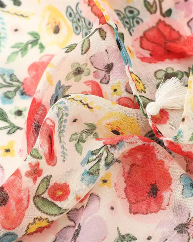 Poppy Floral Lightweight Scarf