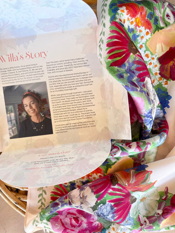 Willa Arantz Collaboration Silk Scarf - Floral Wreath