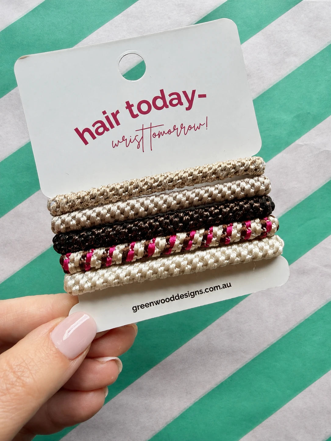 Hair Elastics Pack - Raspberry Ripple