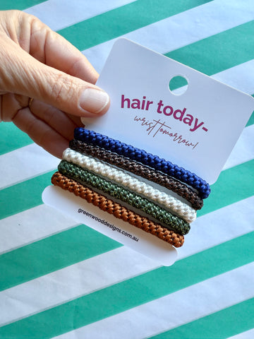 Hair Elastics Pack - Nougat