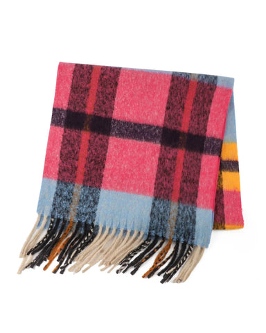 Charlie Chequered Winter Scarf in Brights