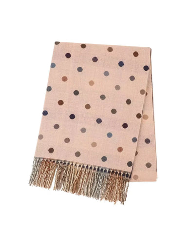 Spotty Dotty Blush Pink Winter Scarf