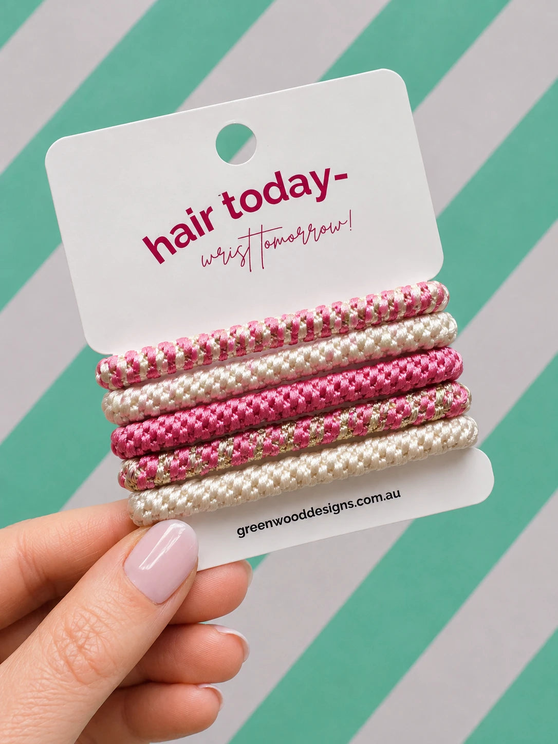 Hair Elastics Pack - Strawberries & Cream