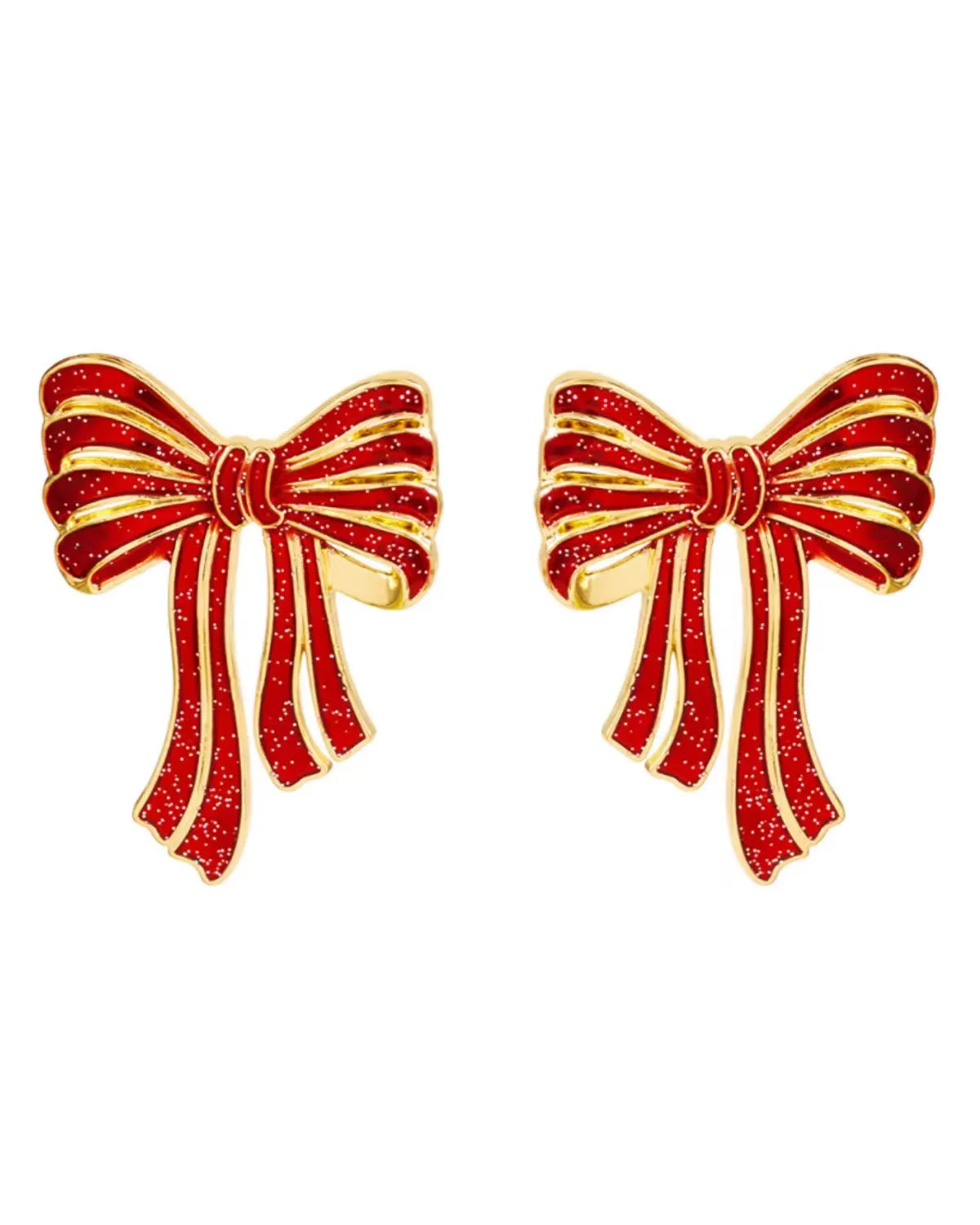 PRE SALE ARRIVING 15 NOV- Bow Christmas Earring in Red & Gold
