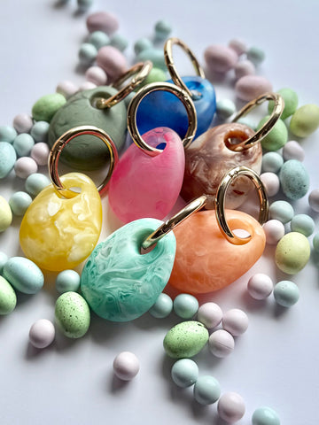 Egg Charm Resin Keyrings