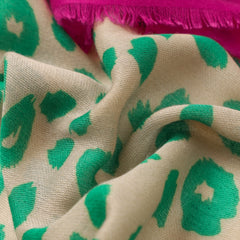 Estelle Leopard in Green Autumn/Winter Scarf