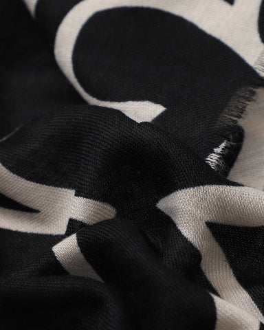 Gabbie Floral in Black Autumn/Winter Scarf