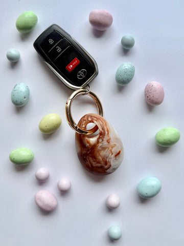 Egg Charm Resin Keyrings
