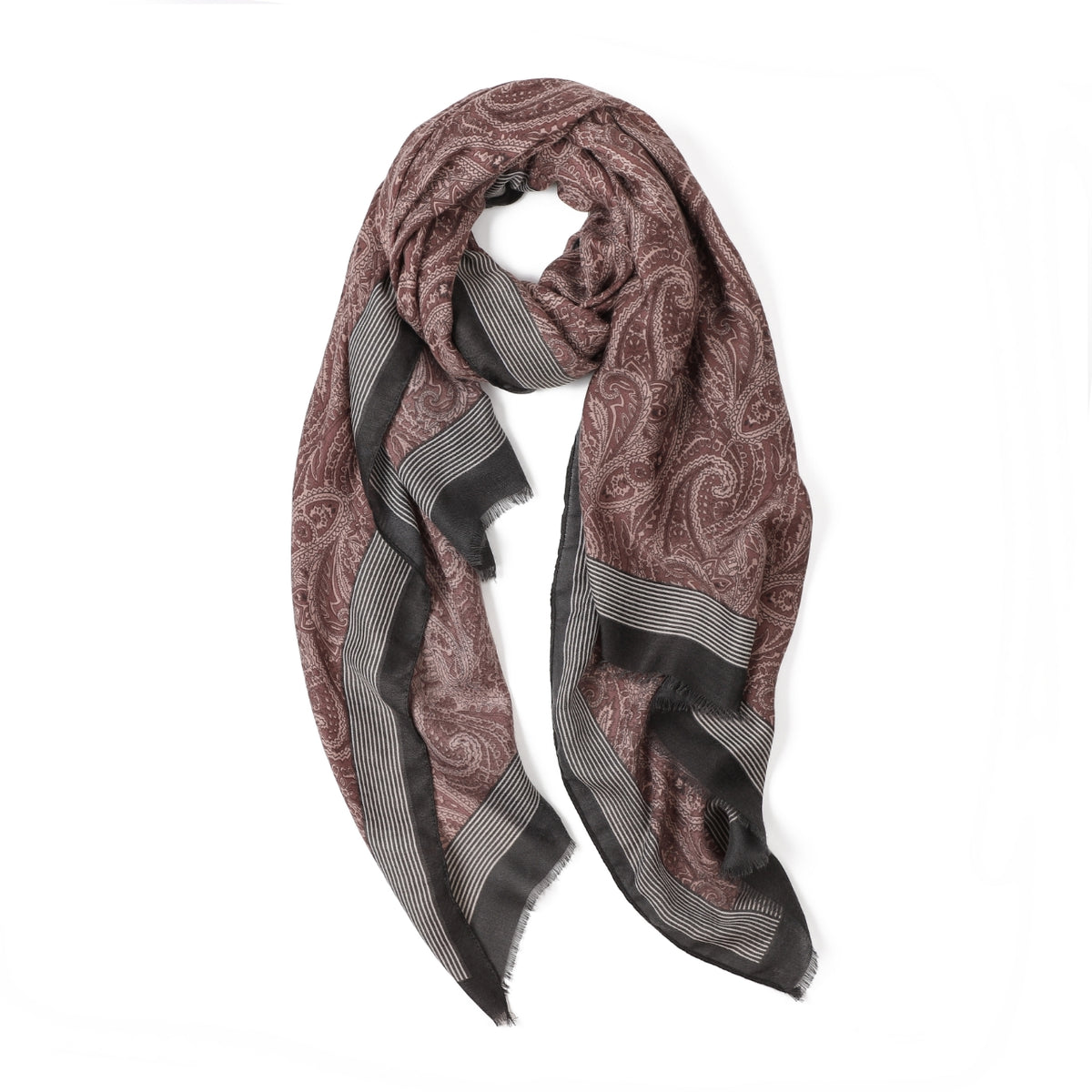 Debbie Paisley in Brown Autumn/Winter Scarf