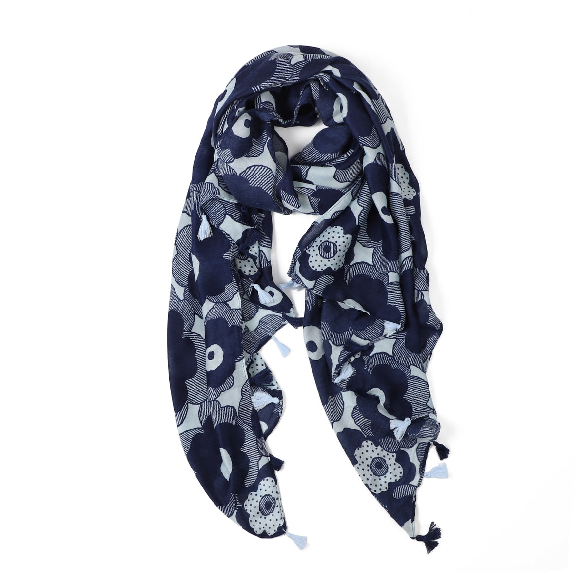 Vera Floral in Navy Autumn/Winter Scarf