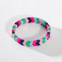 Colourful Enamel Stacking Bracelet Collection