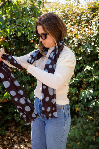 Suzie Spot Wool Scarf
