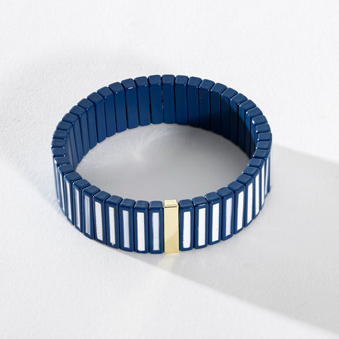 Gold Enamel Stacking Bracelet Collection