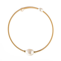 Freshwater Pearl Stainless Steal Cuff Bracelets