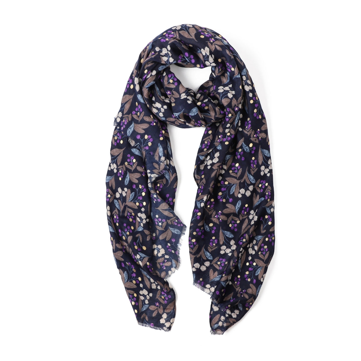 Cally Floral in Navy Autumn/Winter Scarf