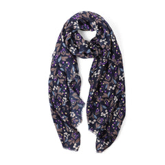 Cally Floral in Navy Autumn/Winter Scarf