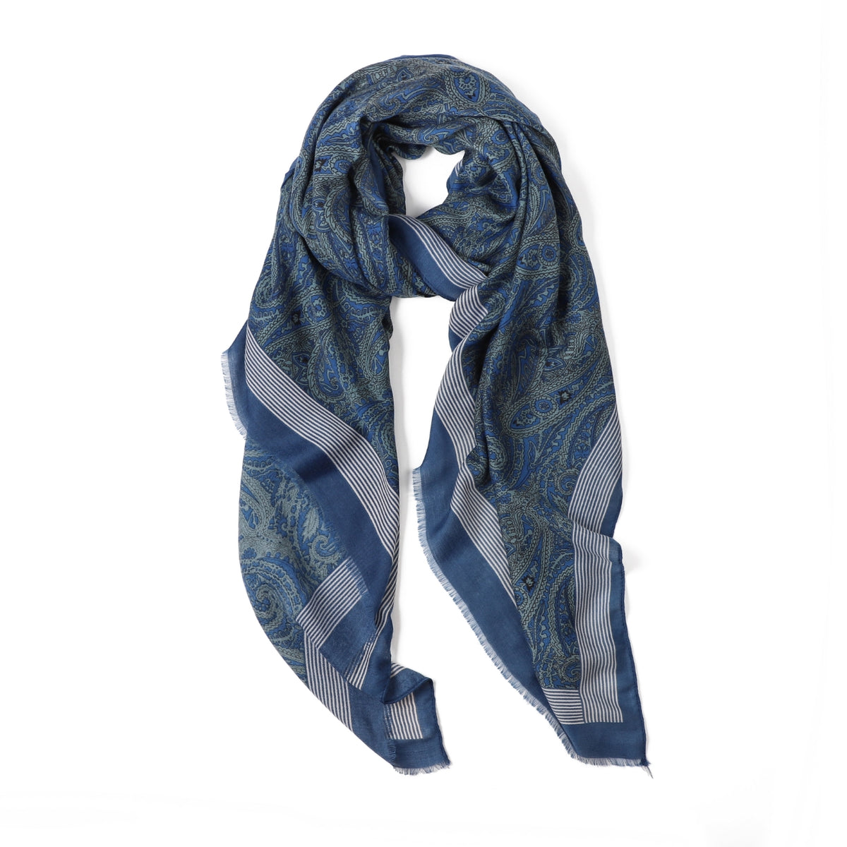 Debbie Paisley in Blue Autumn/Winter Scarf