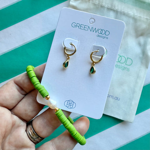 $25 Huggie Gem Bundle in Green