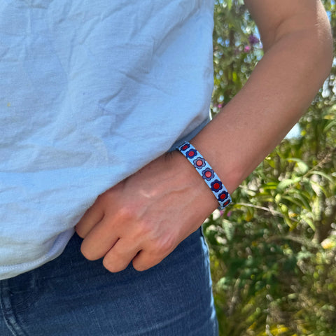 Gold Enamel Stacking Bracelet Collection