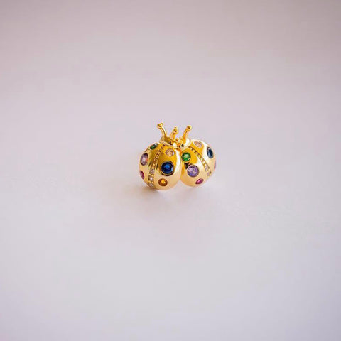 Ladybug Gold Ladybug Stud Earrings