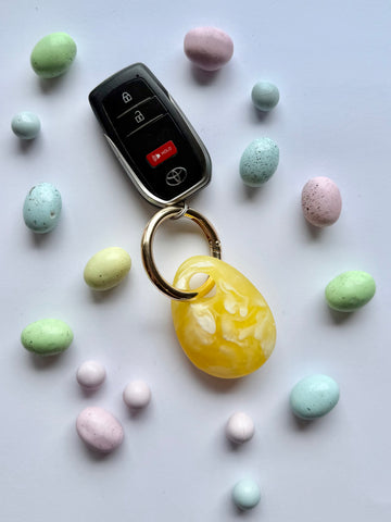 Egg Charm Resin Keyrings