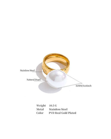 Sasha Faux Pearl Ring