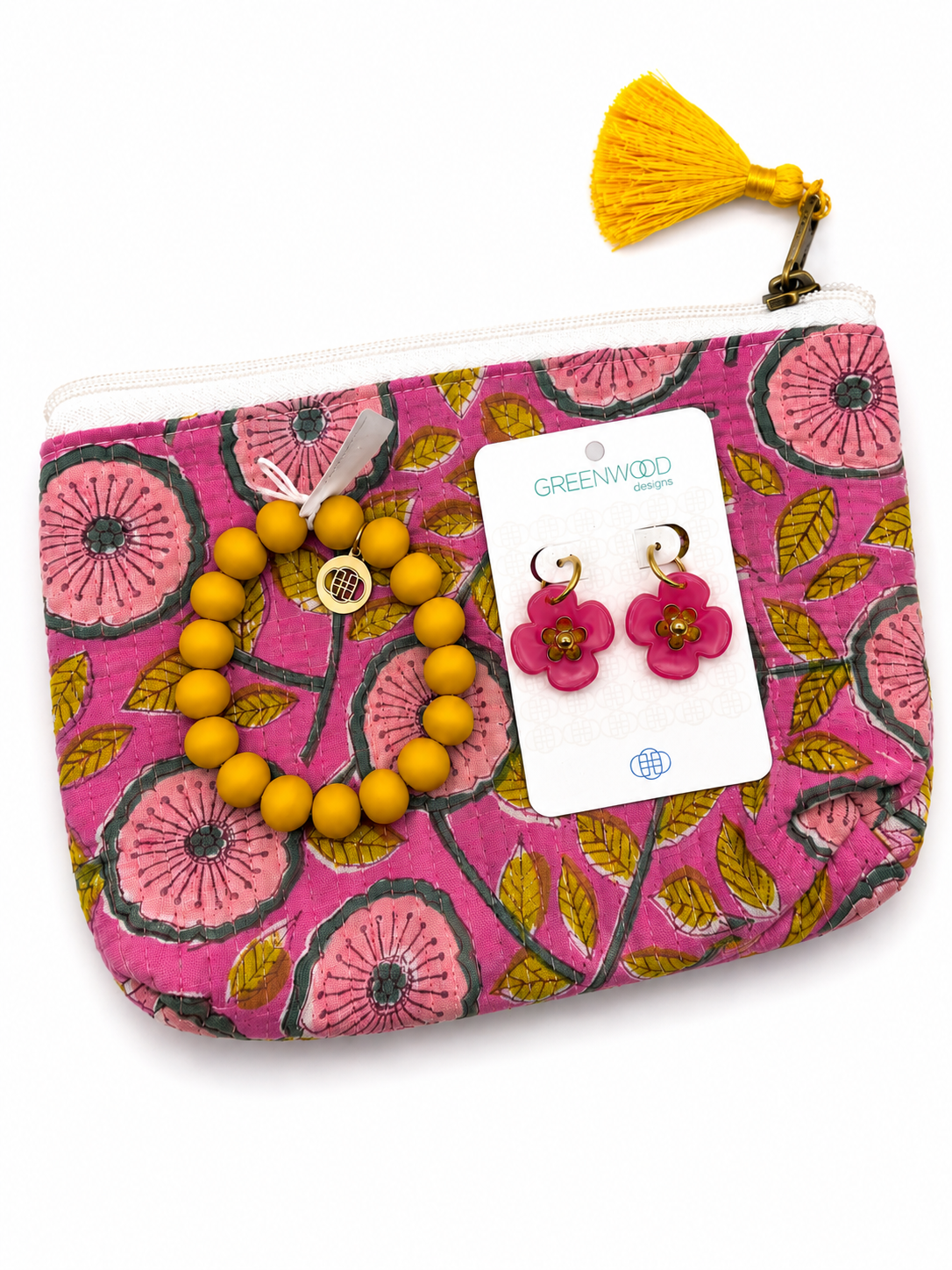 $55 Pink & Yellow Floral Pouch Bundle
