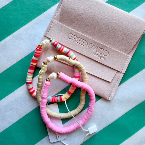 $25 Charlotte Heishi Freshwater Pearl Bracelet Bundle