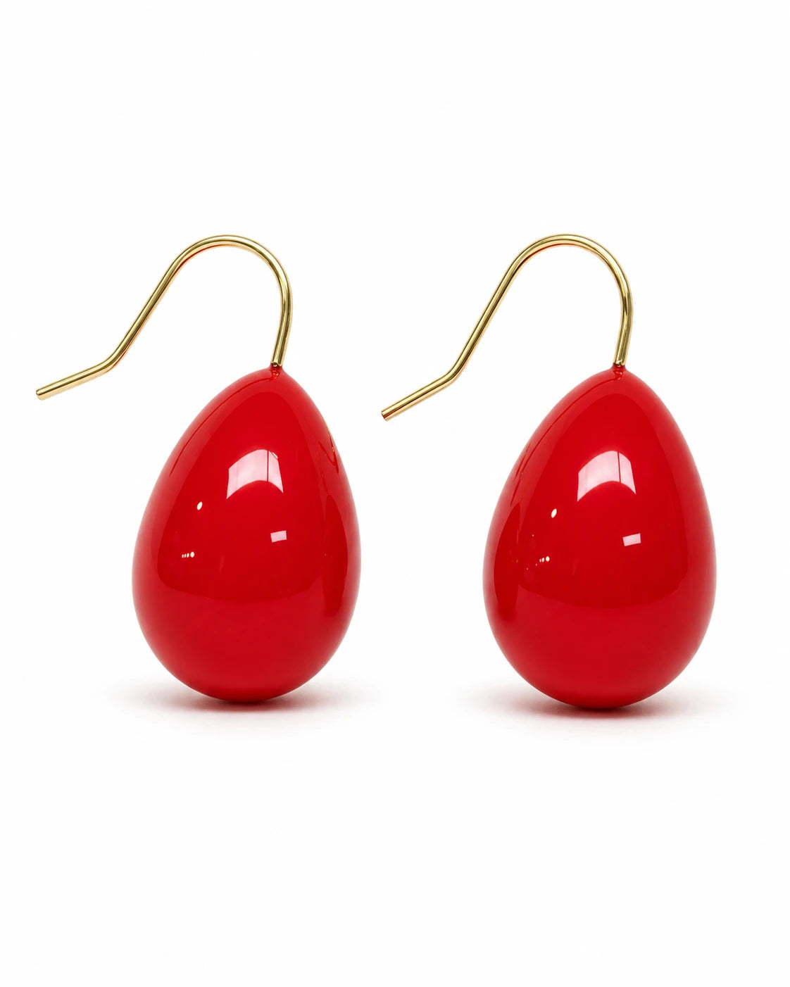 Alice Red Enamel Drop Earrings