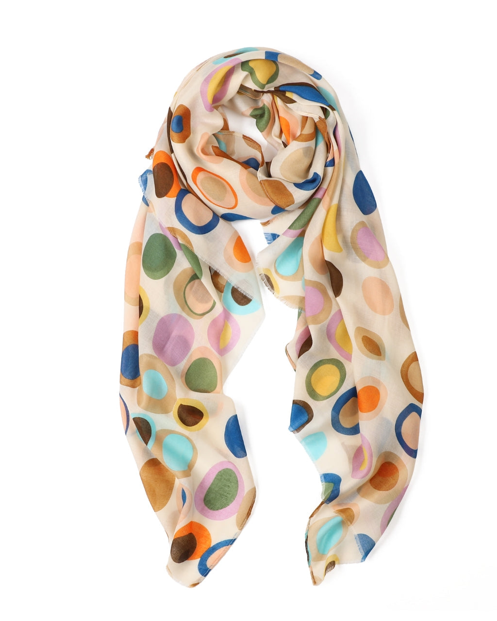 lightweight scarf, spotted scarf, fun scarf