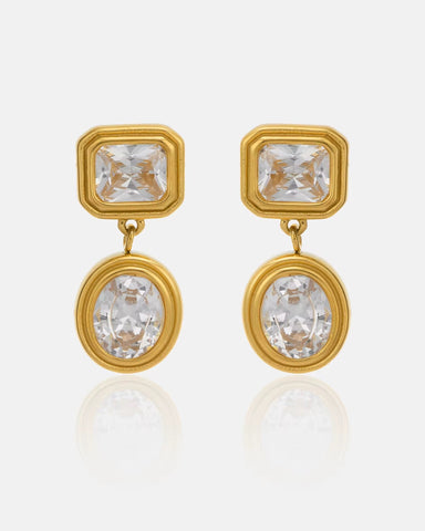 Sigourney Crystal Stud Dangle Earring