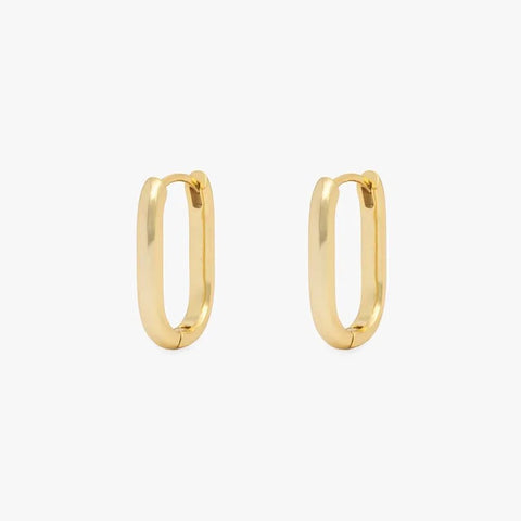 Emerson Gold Rectangular Hoop Huggie Earring