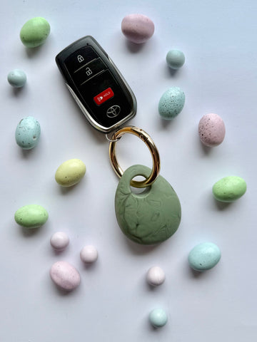 Egg Charm Resin Keyrings