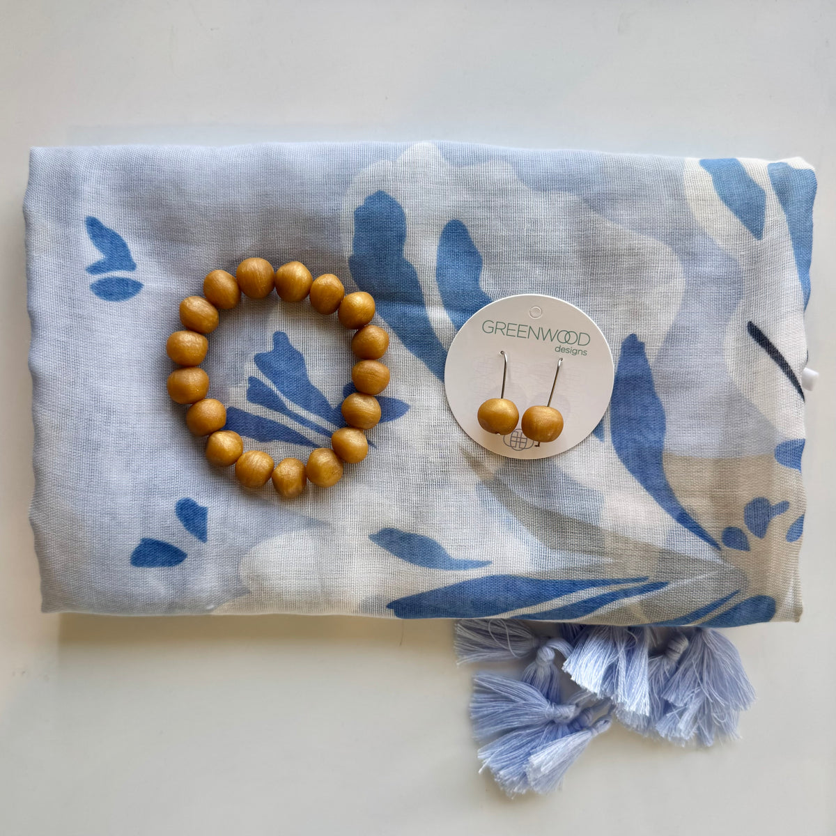 $50 Felicity Blue Scarf & Jewellery Bundle