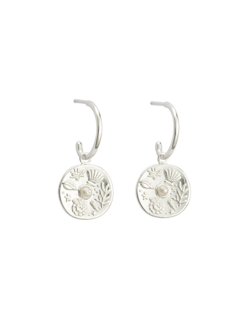Daniella Medallion Delicate Hoop Earrings