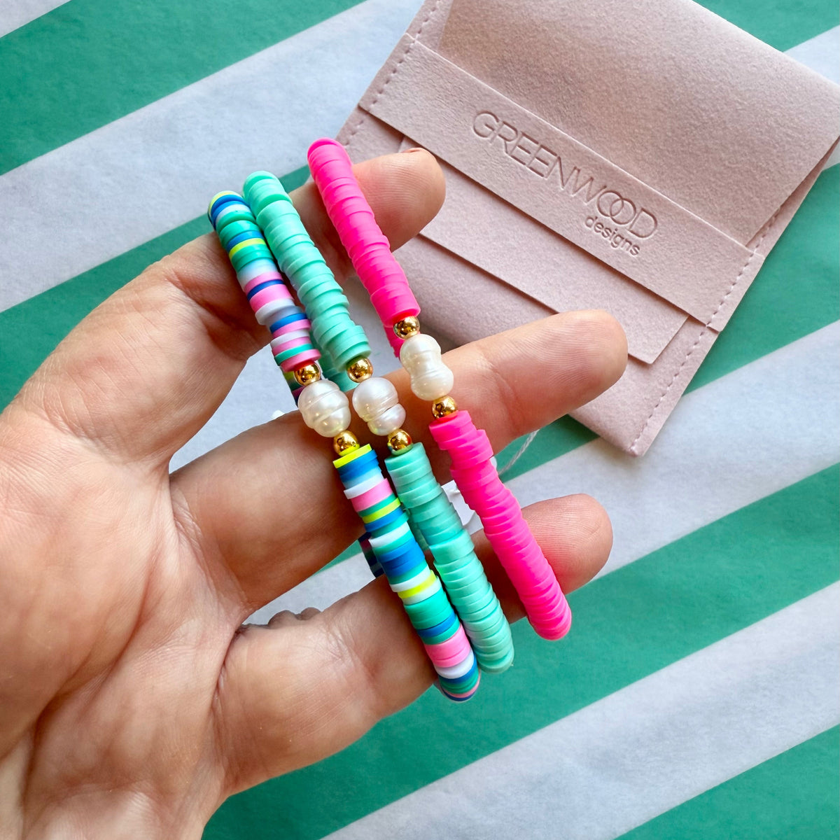 $25 Milly Heishi Freshwater Pearl Bracelet Bundle