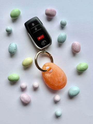 Egg Charm Resin Keyrings